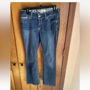 Ariat REAL Rosy Whipstitch Bootcut Womens Sz 31S Medium Wash Embroidered Jeans